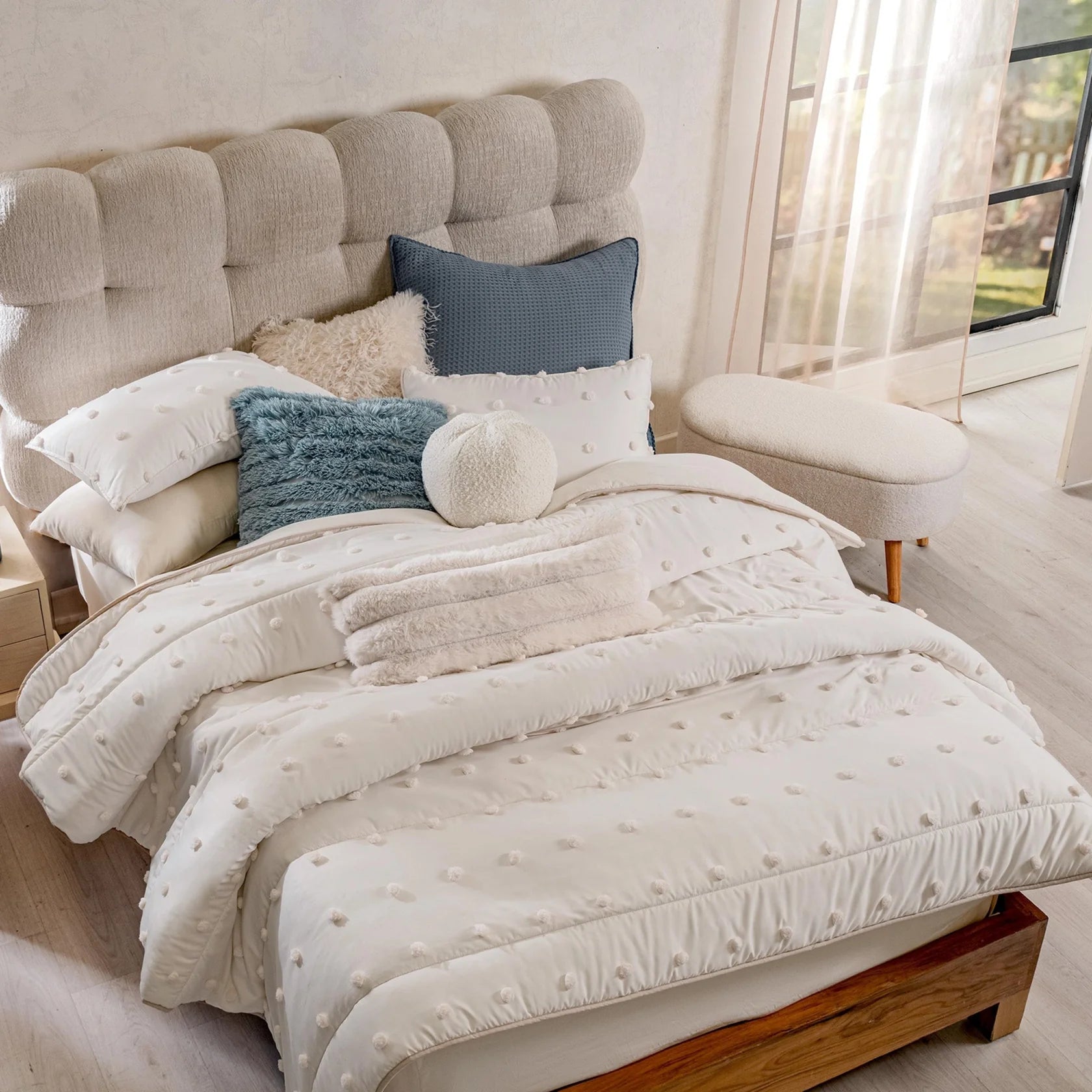 Juego De Edredón Ivory Doble Vista Vianney