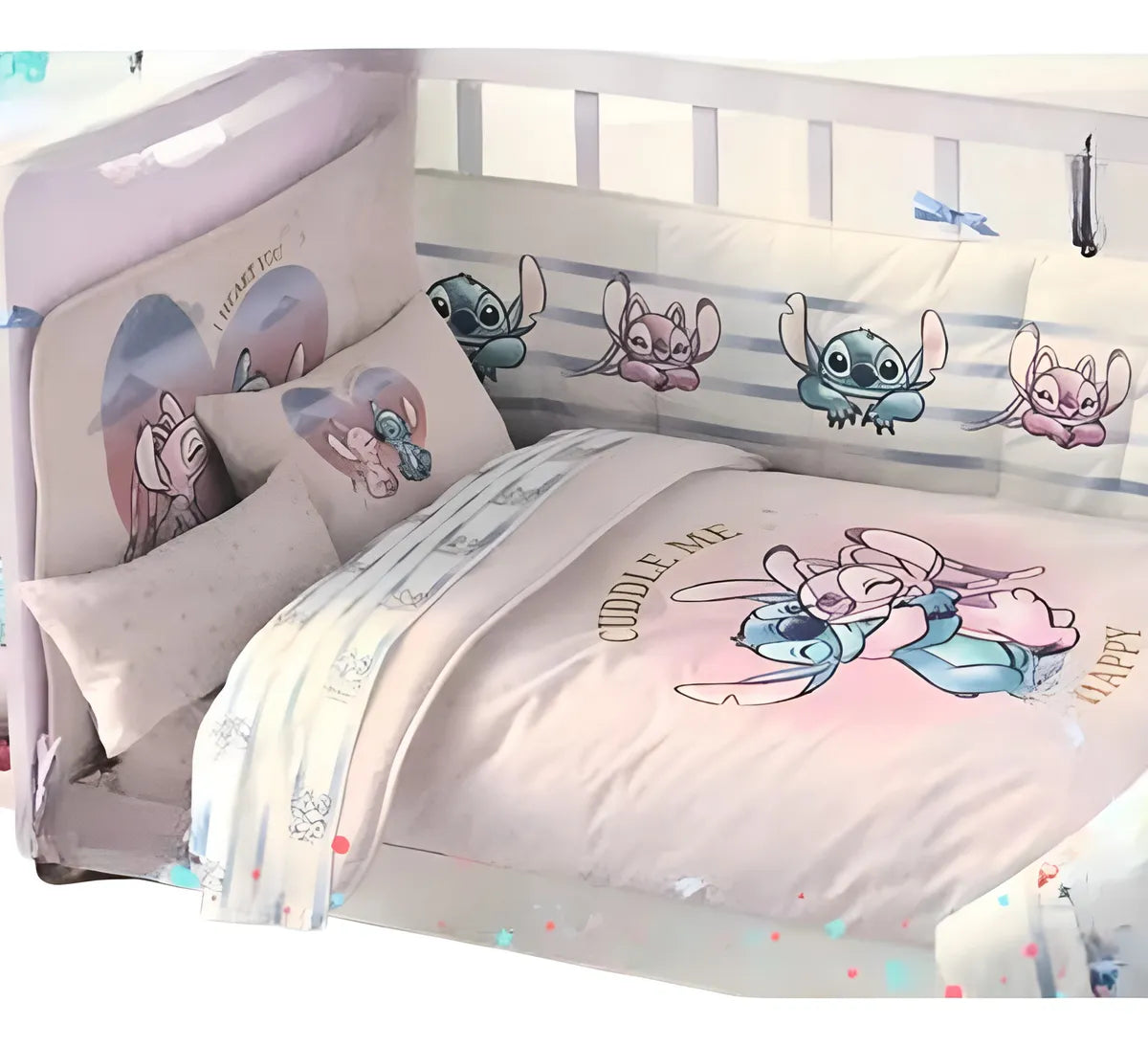 edredon de cuna stitch